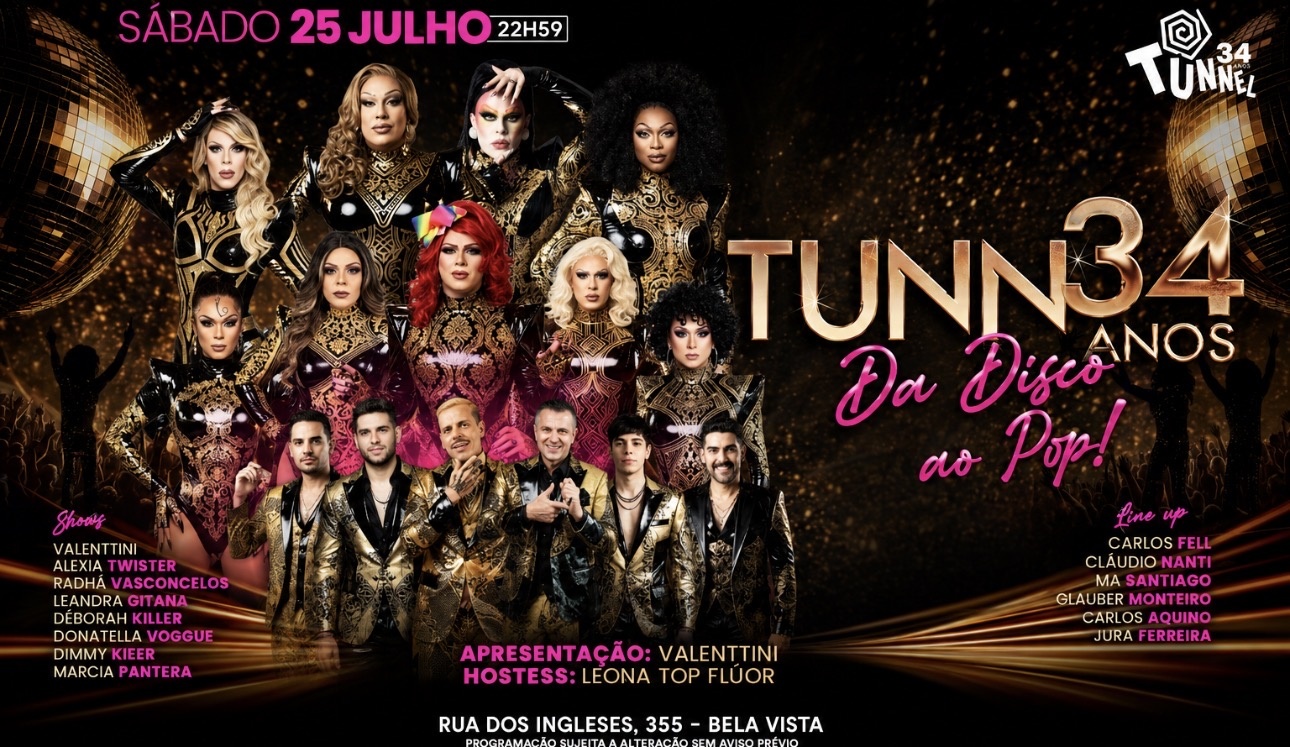 25-07 SABADO ANIVERSARIO TUNNEL 34 ANOS - São Paulo, SP