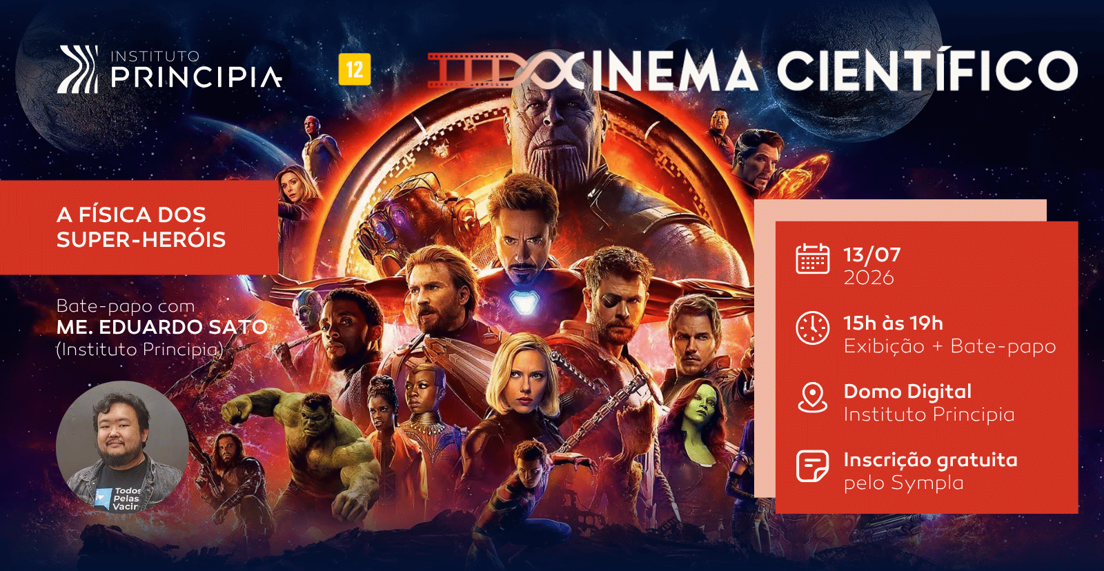 ESPECIAL FÉRIAS | Cinema Científico exibe "Os Vingadores: Ultimato" (2019)