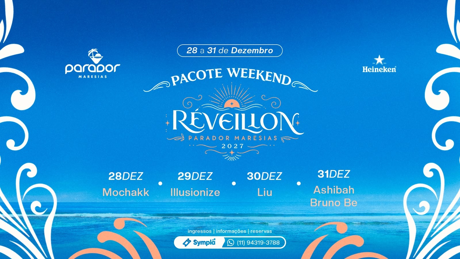 PARADOR MARESIAS | RÉVEILLON 2027 | PACOTE 28, 29, 30 E 31/12 - São Sebastião, SP