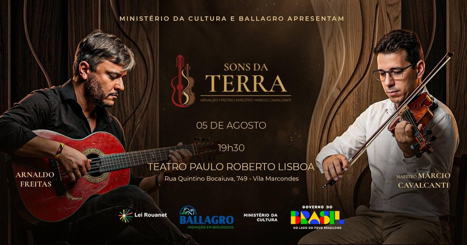 Sons da Terra - Arnaldo Freitas e Maestro Marcio Cavalcanti - Show Presidente Prudente