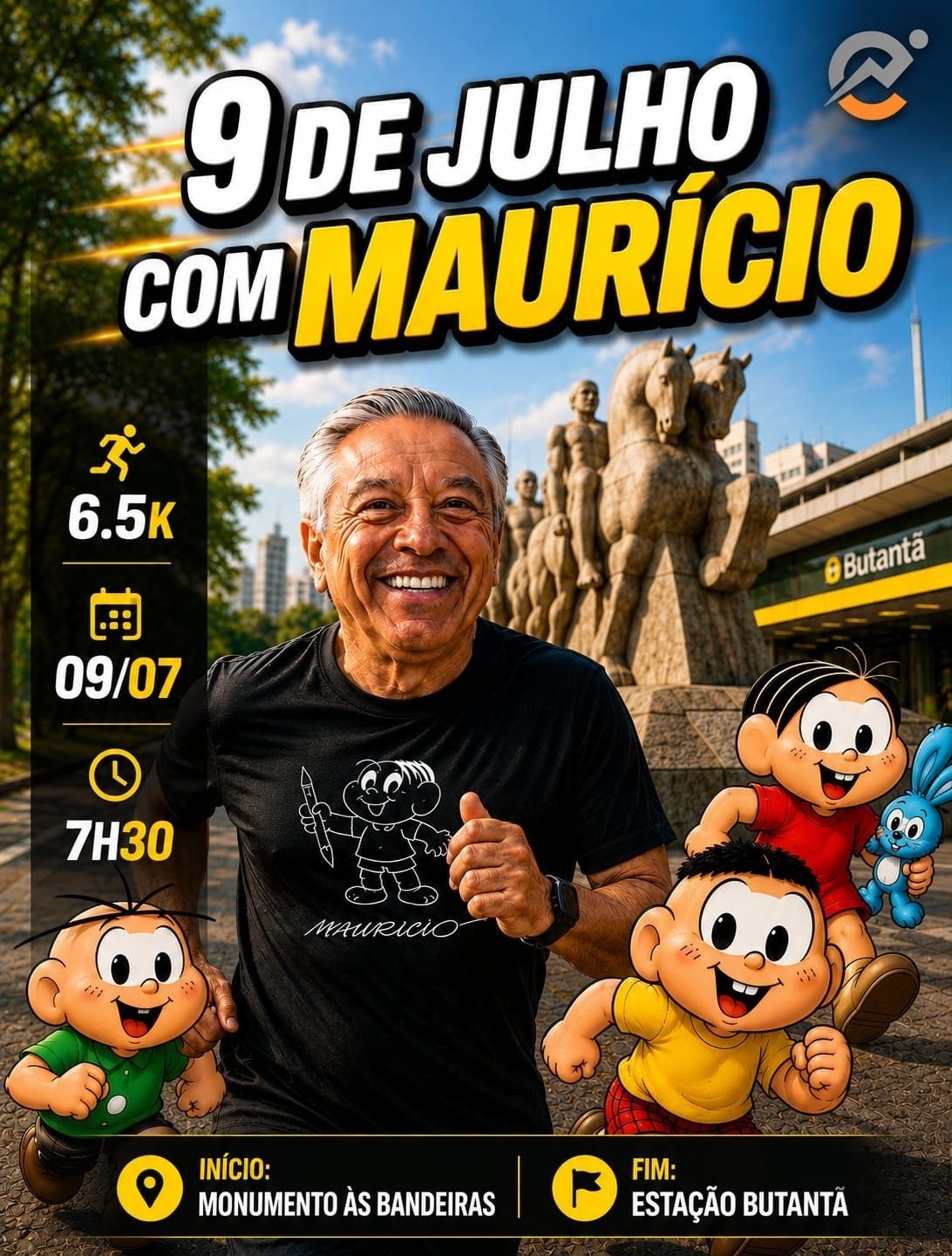 9 de julho com Maurício 6,5k