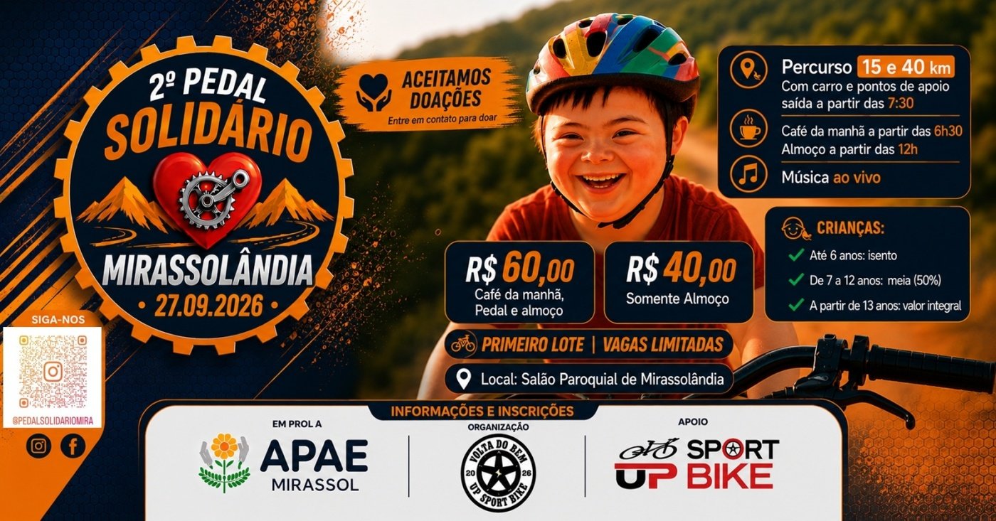 2º Pedal Solidário de Mirassolândia em prol APAE Mirassol