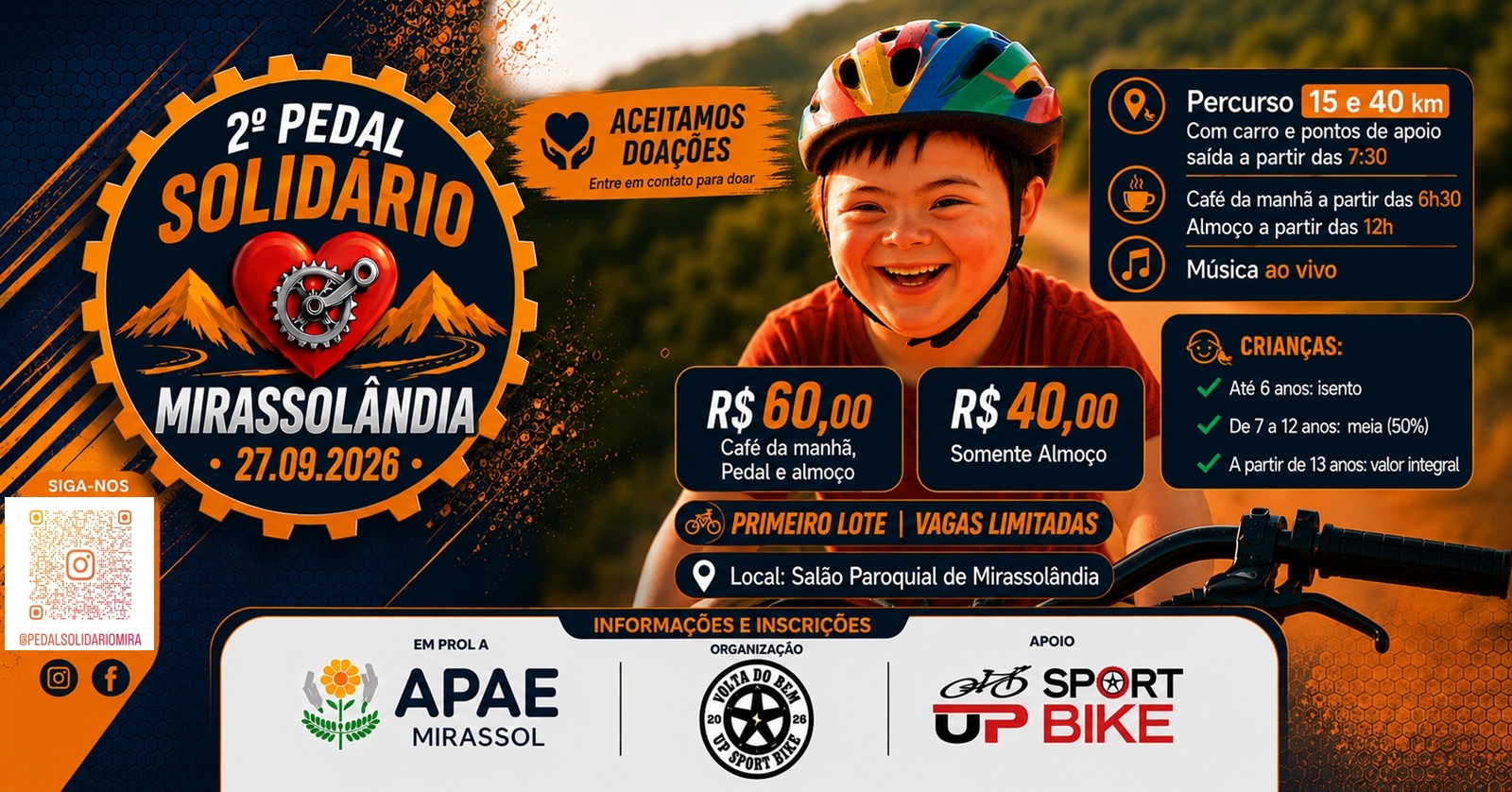 2º Pedal Solidário de Mirassolândia em prol APAE Mirassol