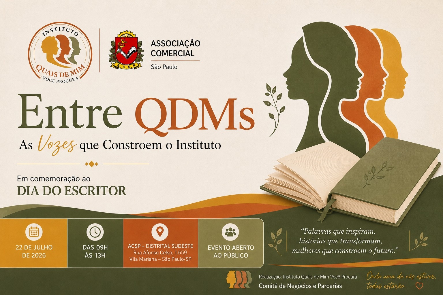 ENTRE QDMs - As Vozes que Constroem o Instituto - Dia do Escritor