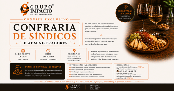 Imagem do evento CONFRARIA DOS SÍNDICOS E ADMINISTRADORES - GRUPO IMPACTO