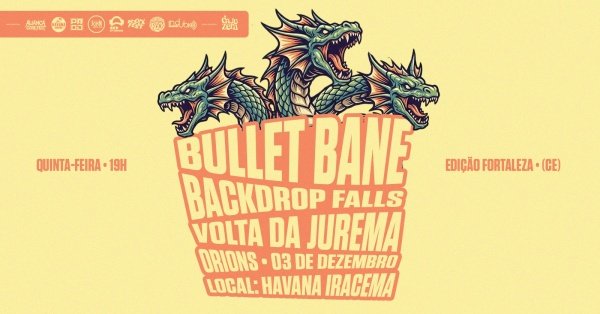 Imagem do evento Bullet Bane - 03 de Dezembro - Cajuzera Festival - Havana Iracema - Fortaleza (CE)
