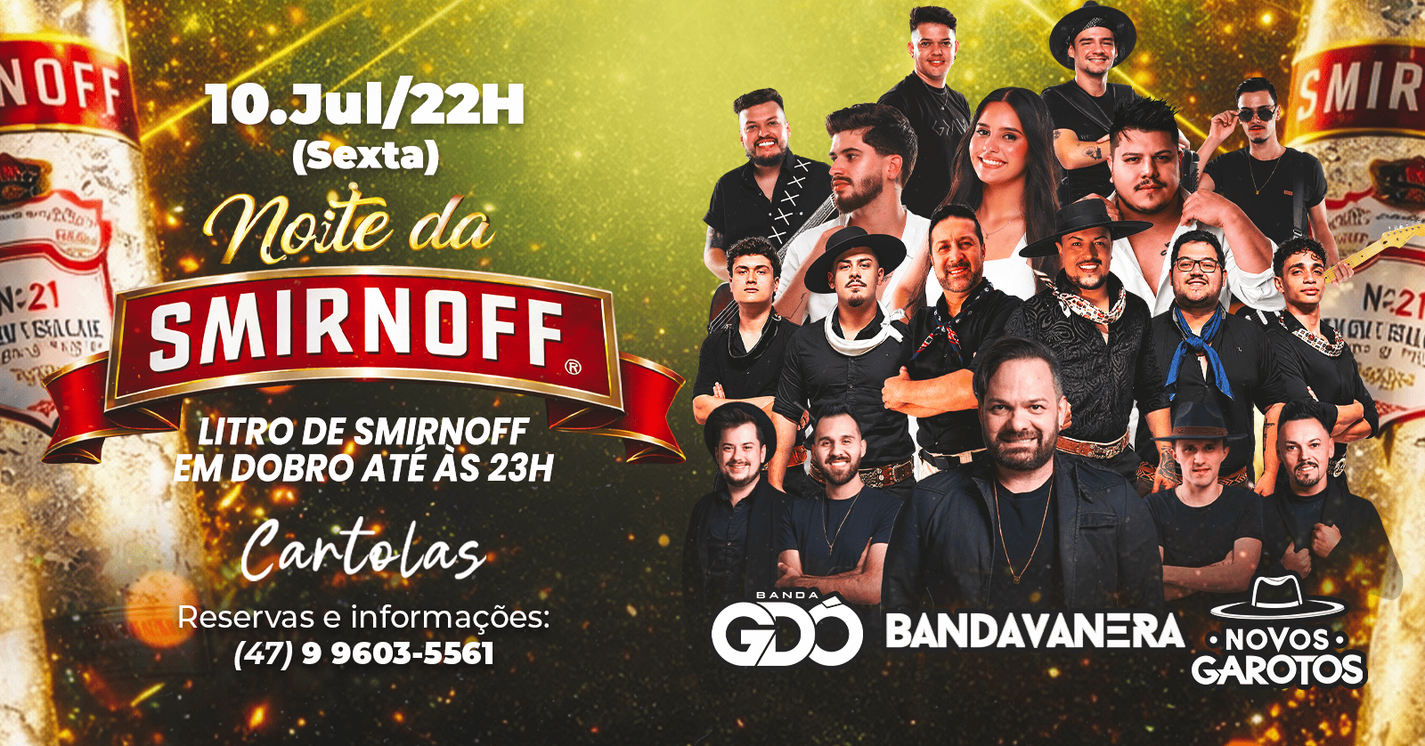 TRI BAILE - Noite da Smirnoff no Cartolas - Brusque, SC