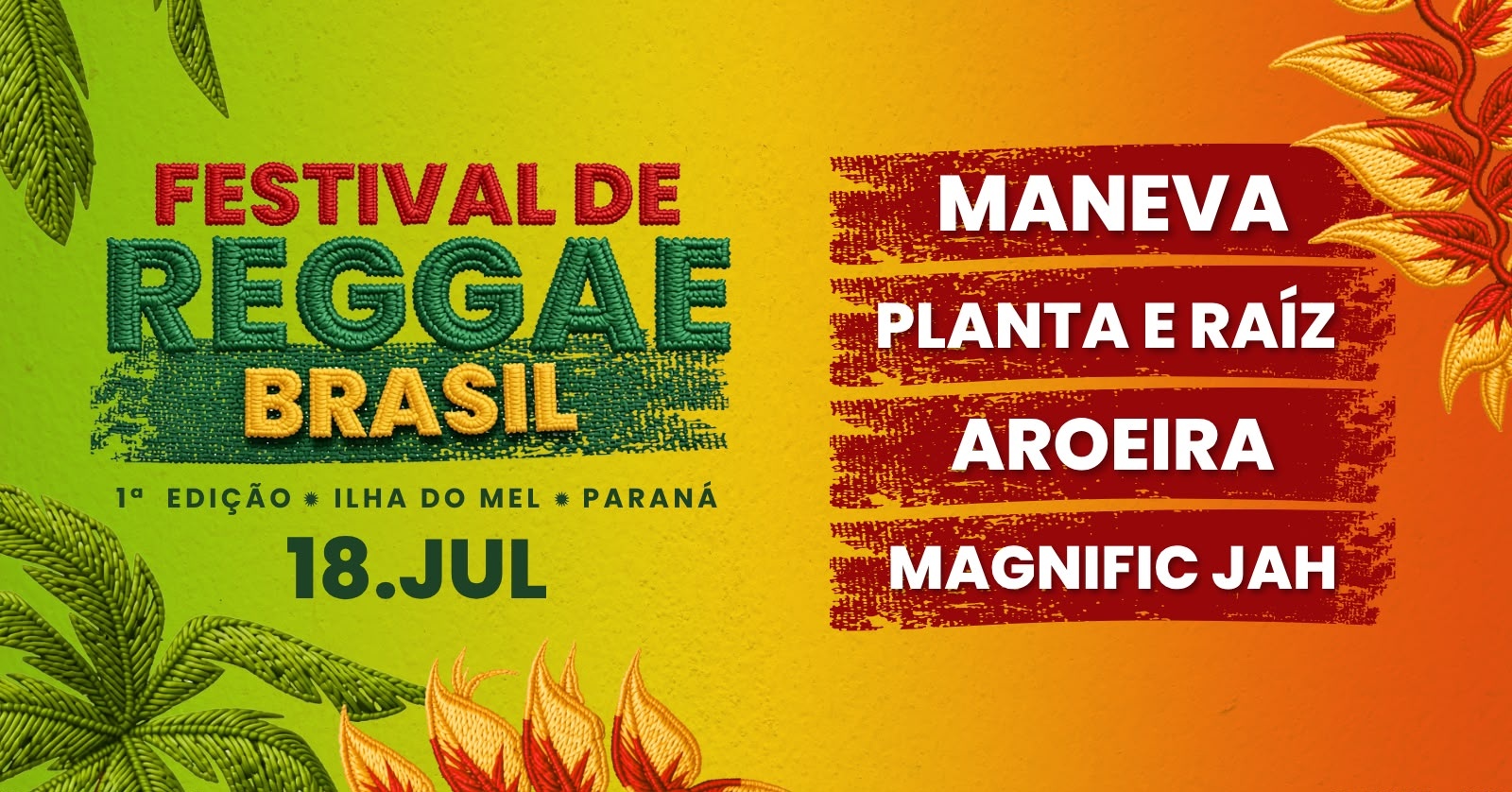 Festival de Reggae I Ilha do Mel (Área Vip) em Paranaguá