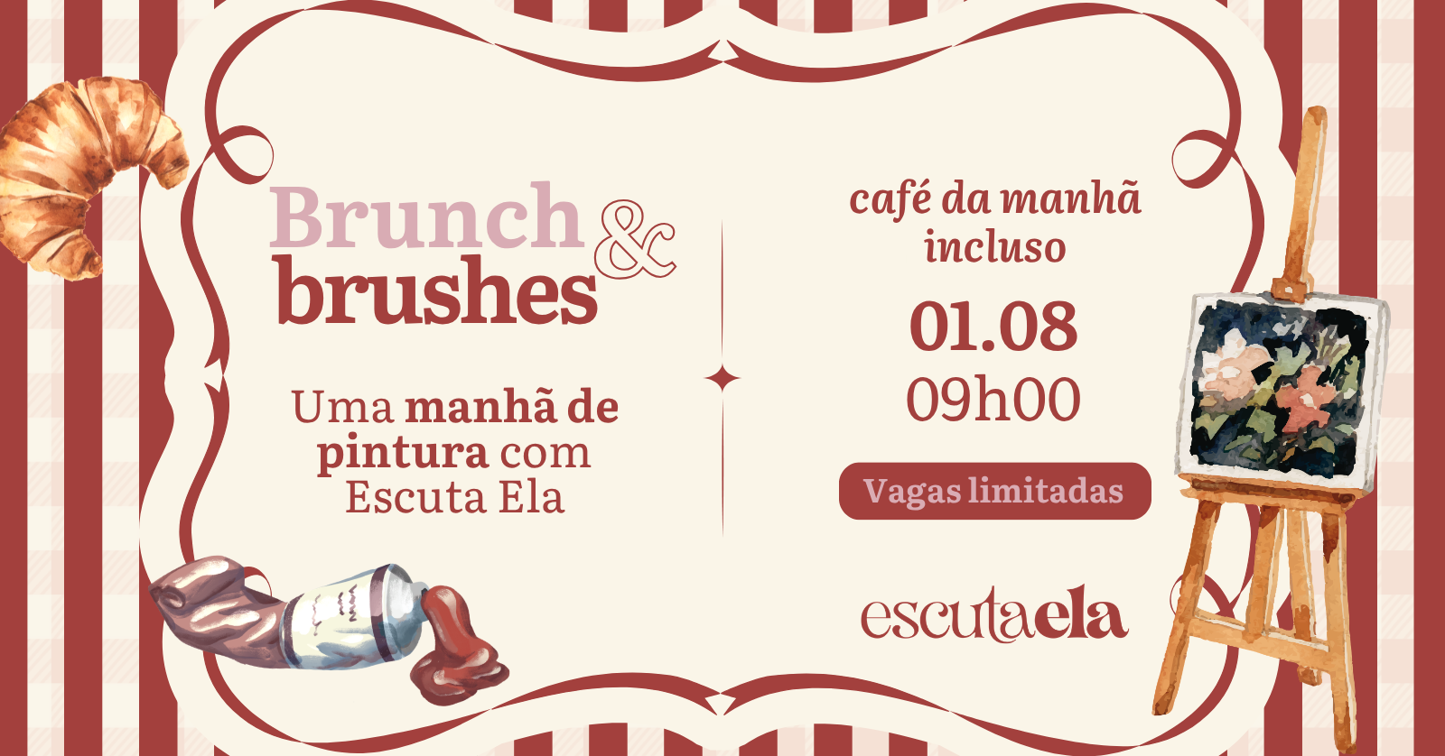 Brunch & Brushes | Uma manhã de pintura com Escuta Ela