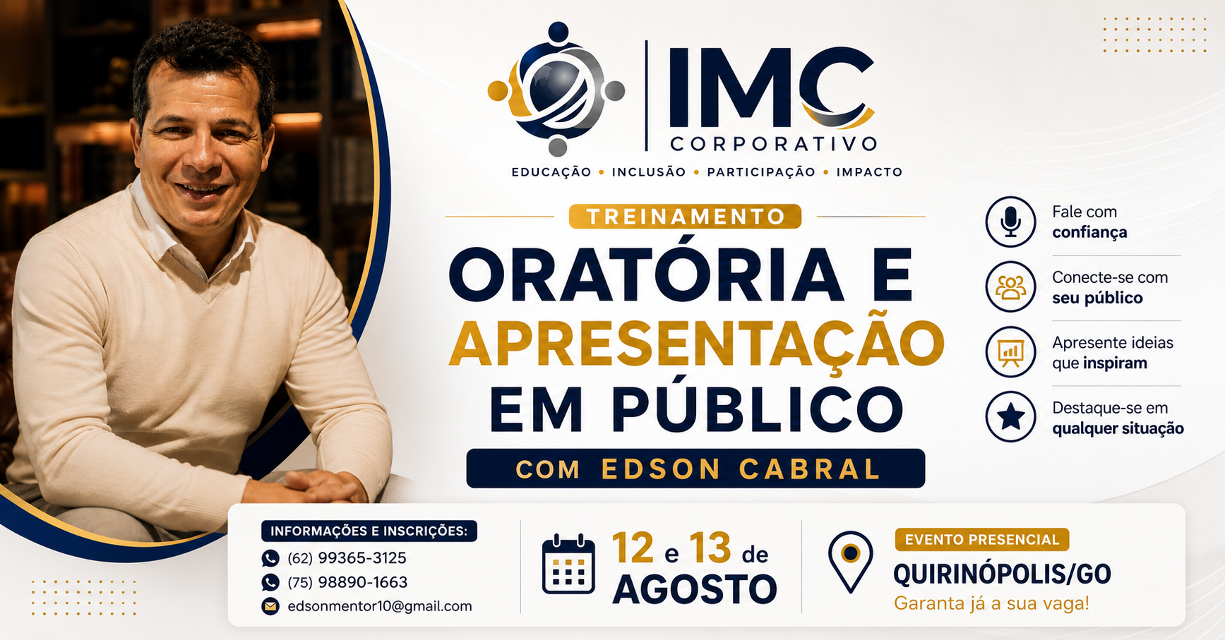 TREINAMENTO - ORATÓRIA E APRESENTAÇÃO EM PÚBLICO (TURMA II)