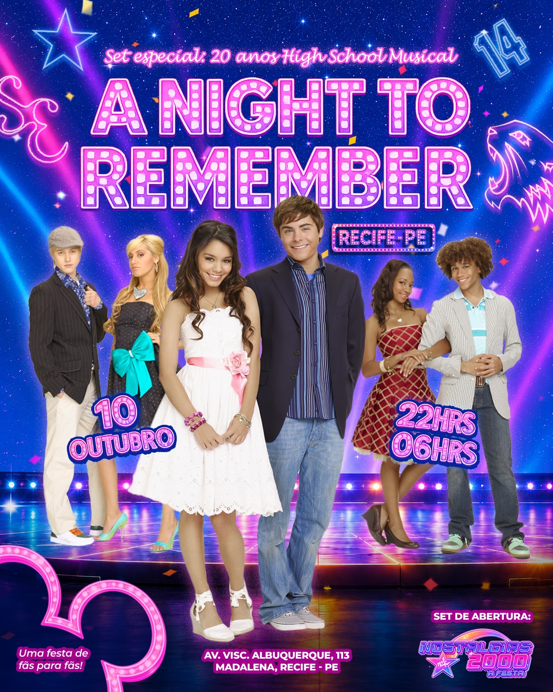 A Night To Remember 20 Anos de High School Musical - EDIÇÃO RECIFE - Av. Visc. de Albuquerque, 113 - Recife, PE