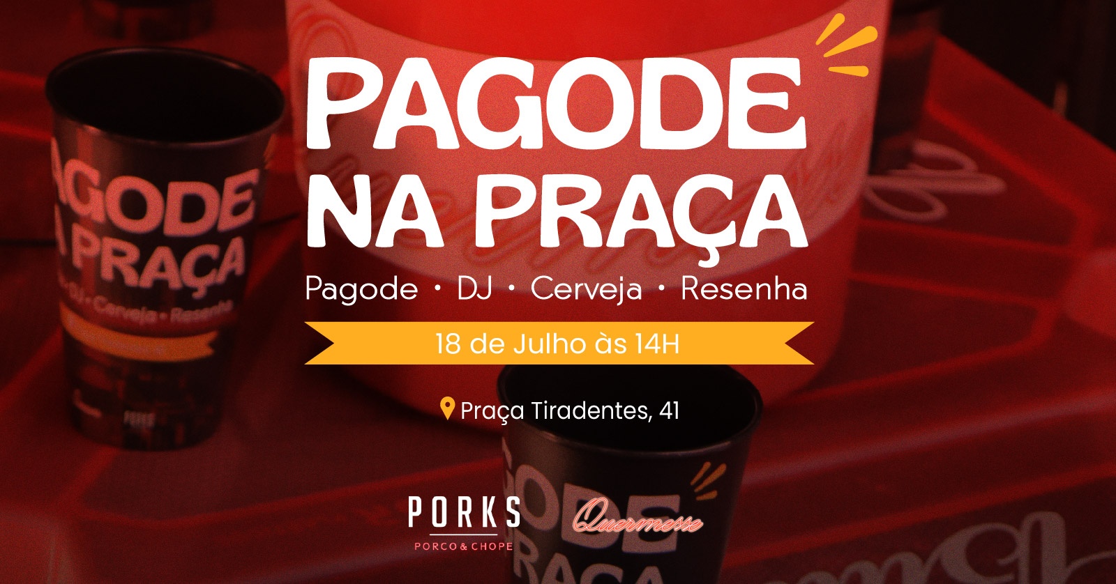 PAGODE NA PRAÇA | 18/07 (SÁBADO) - Belo Horizonte, MG
