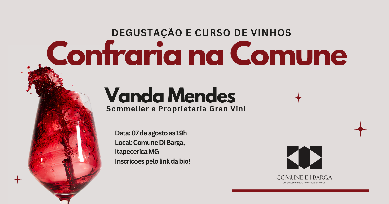 Confraria na Comune - Degustaçao e curso
