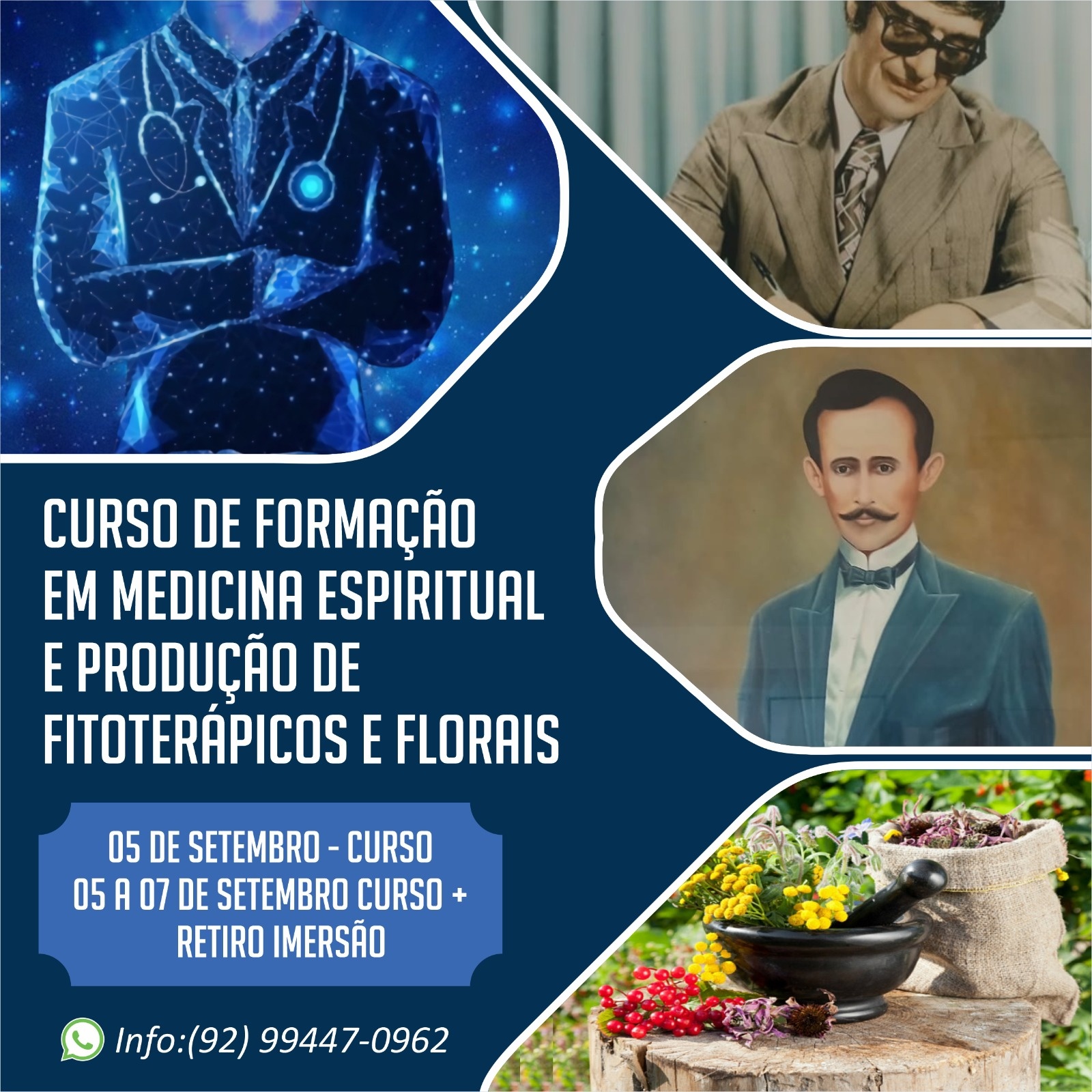 CURSO DE FORMAÇÃO EM MEDICINA ESPIRITUAL E PRODUÇÃO DE FITOTERÁPICOS E FLORAIS COM RETIRO E IMERSÃO