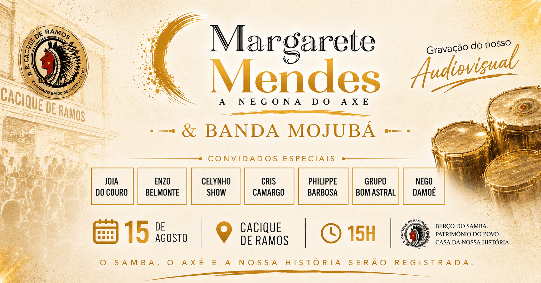 Margarete Mendes & Banda Mojubá - Gravação Audiovisual - Rio de Janeiro, RJ