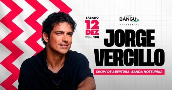 Imagem do evento Jorge Vercillo | 12DEZ (SAB) | Arena Bangu (Bangu Shopping)