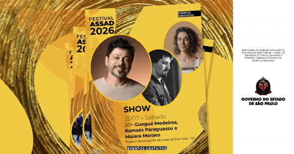 Imagem do evento Show Guegué Medeiros Trio | Festival Assad 2026