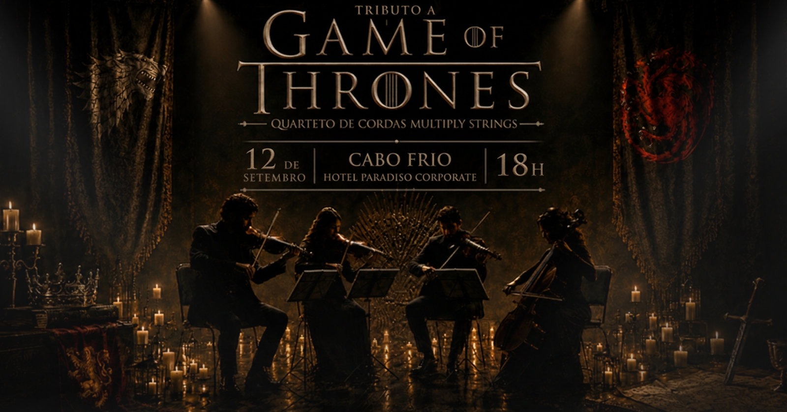 Tributo a Game of Thrones em Quarteto de Cordas - Cabo Frio/RJ [12/09]