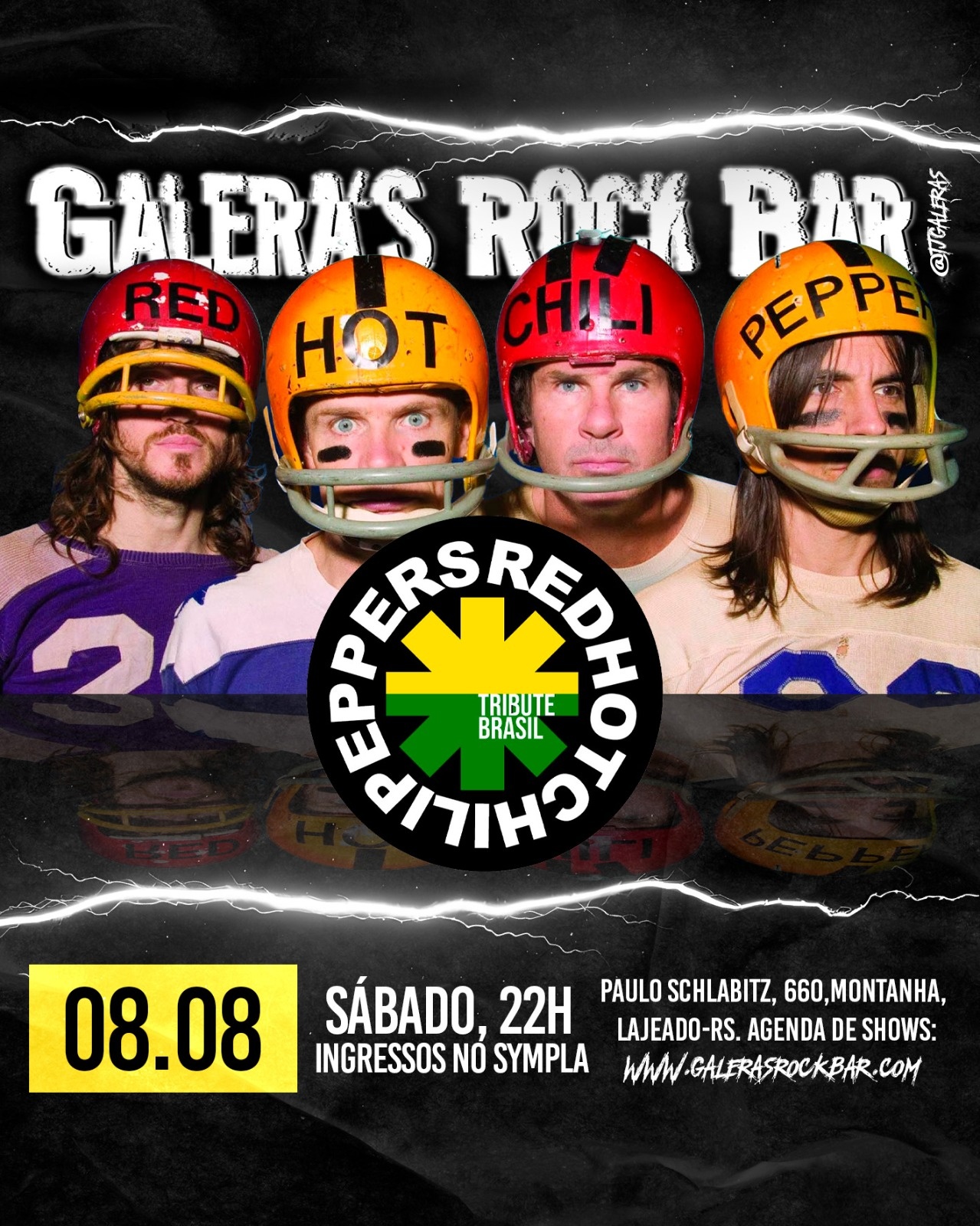 Red Hot Chili Peppers Tribute Brasil em Lajeado RS no Galeras Rock Bar 08/08 (sábado)
