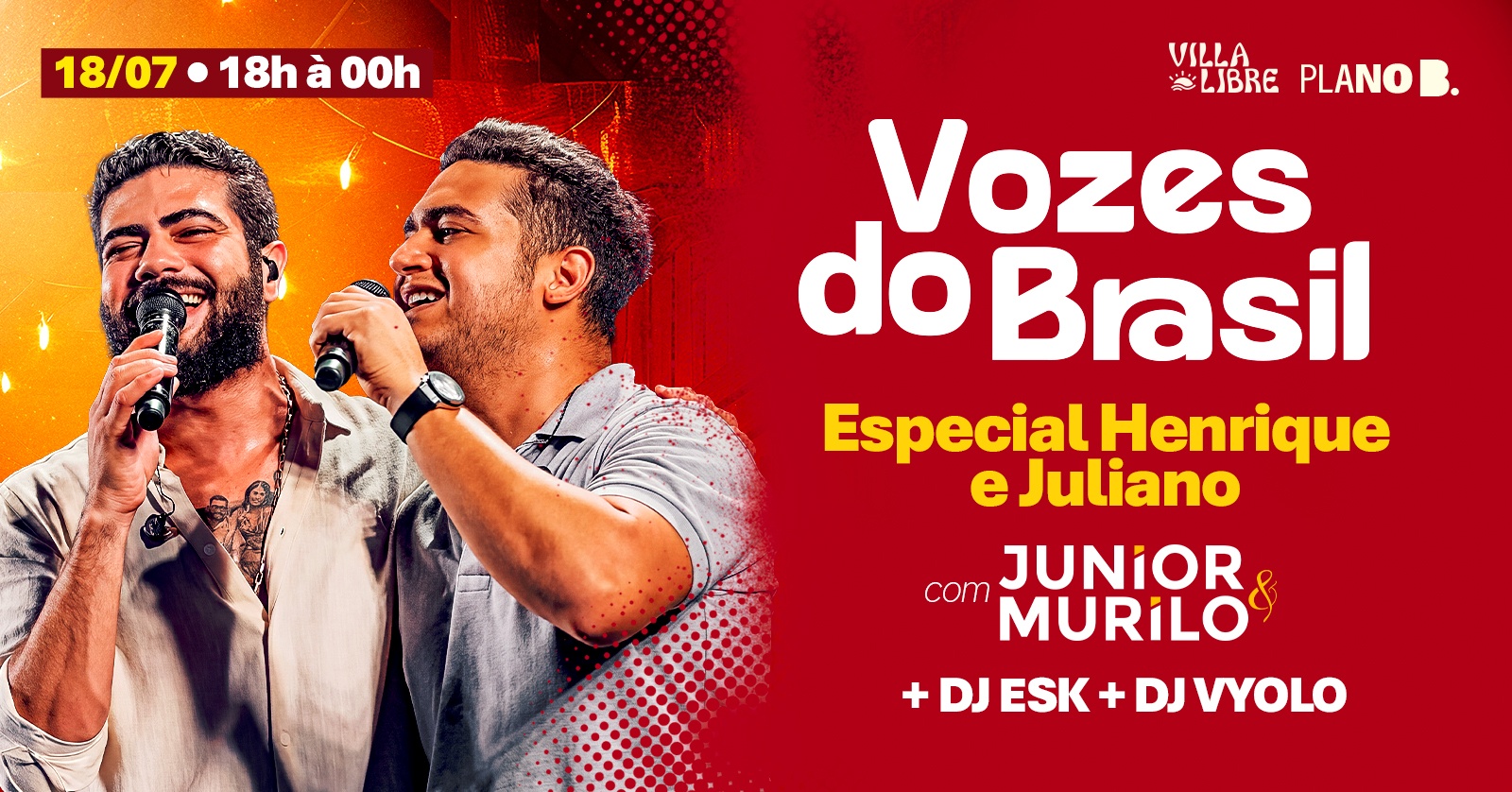 VOZES DO BRASIL // ESPECIAL HENRIQUE E JULIANO - Três Coroas, RS