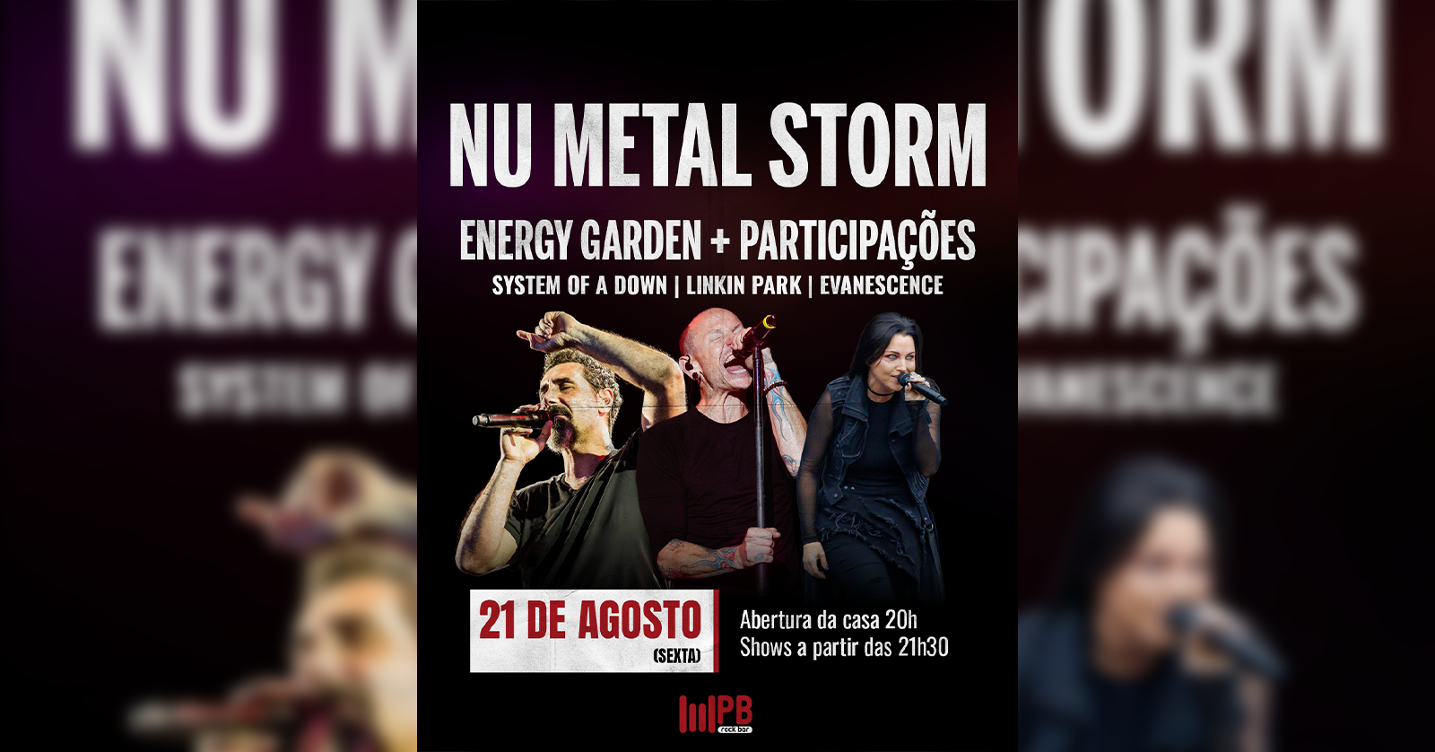 Image for the event: NU METAL STORM  -  System of a Dawn + Linkin Park + Evanescence