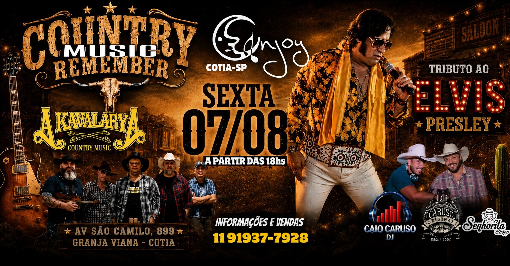 COUNTRY REMEMBER E TRIBUTO AO ELVIS PRESLEY - Cotia, SP