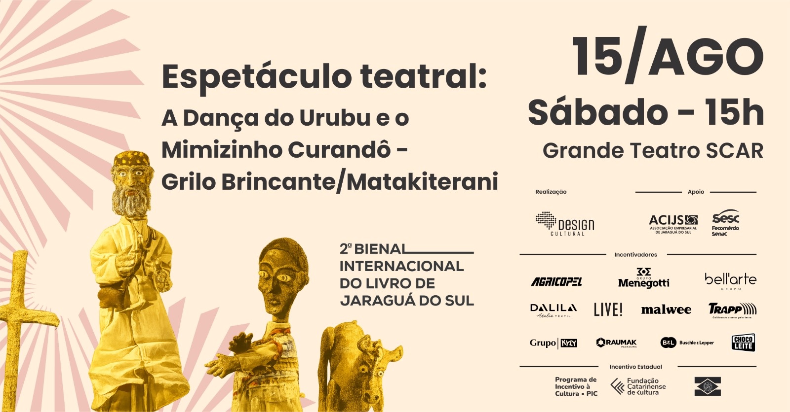 A Dança do Urubu e Mimizinho Curandô-2ª Bienal Internacional de Literatura de em Jaraguá do Sul