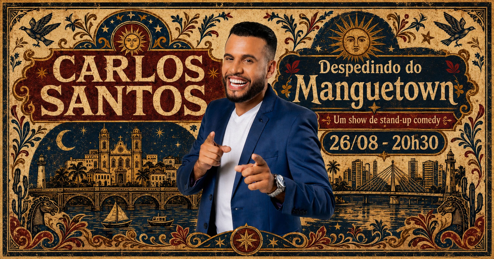 CARLOS SANTOS na DESPEDIDA DO MANGUETOWN (stand-up comedy)