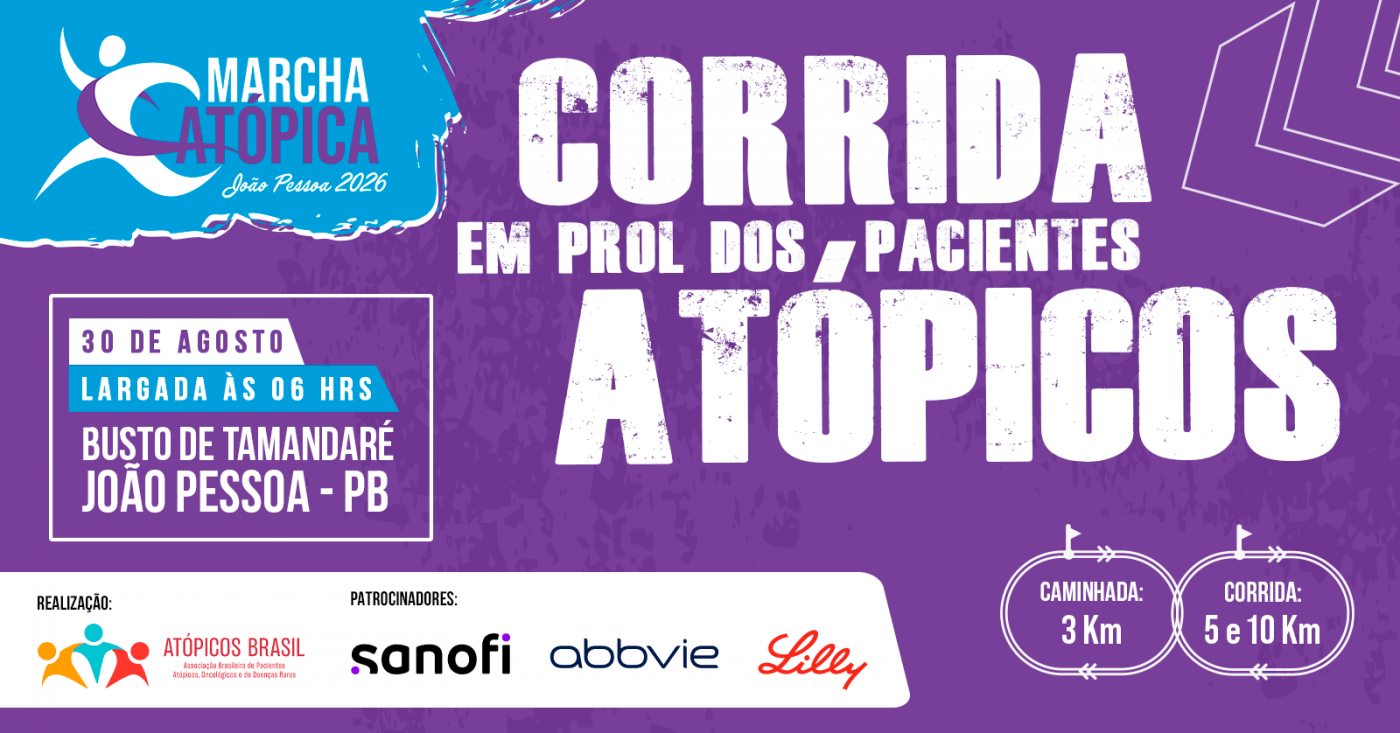Marcha Atópica João Pessoa 2026 | Corrida em prol dos PACIENTES ATÓPICOS