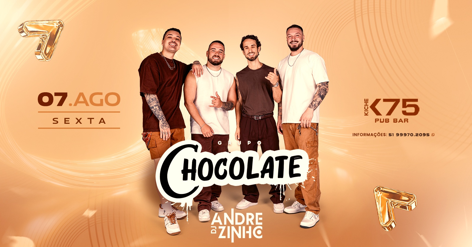 07/08 - SEXTA-FEIRA ALÔ VIRGINIA - GRUPO CHOCOLATE NO KICHE - Gravataí, RS