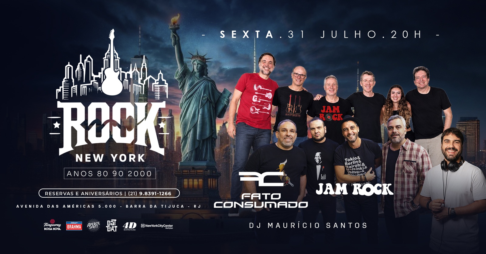 ROCK NEW YORK FESTIVAL | BANDA FATO CONSUMADO | BANDA JAMROCK | DJ MAURÍCIO SANTOS | NEW YORK BARRA - Rio de Janeiro, RJ