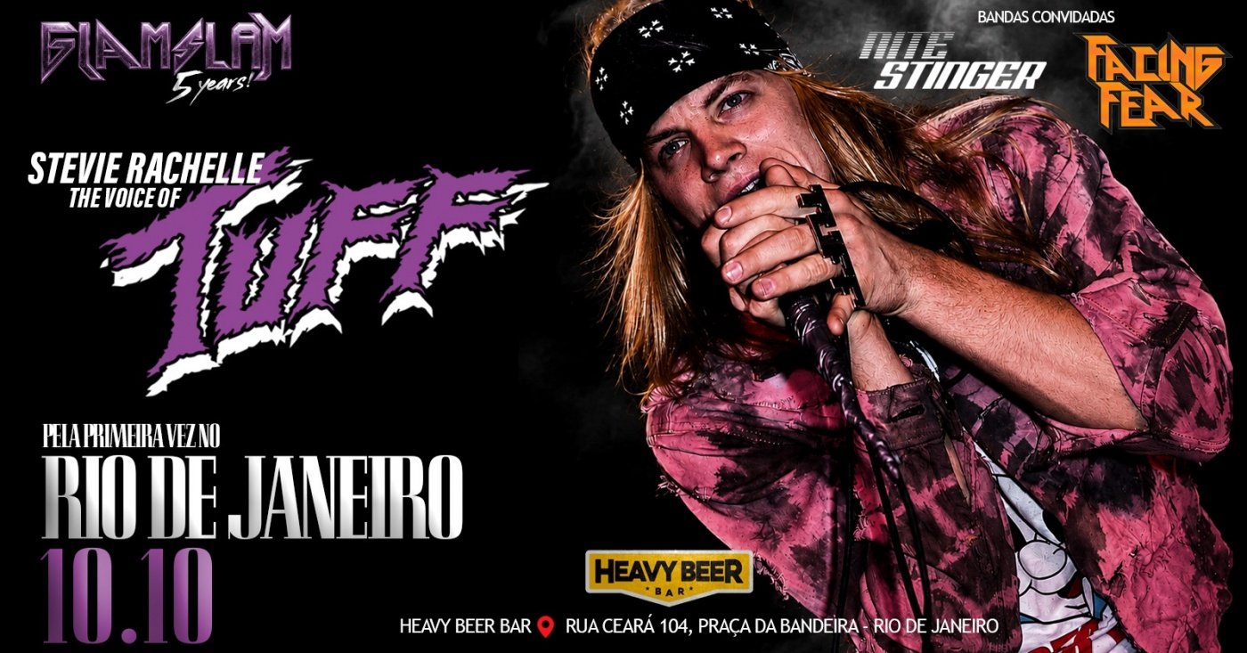 Imagem da fonte — GLAMSLAM PARTY RIO DE JANEIRO - TUFF, NITE STINGER, FACING FEAR