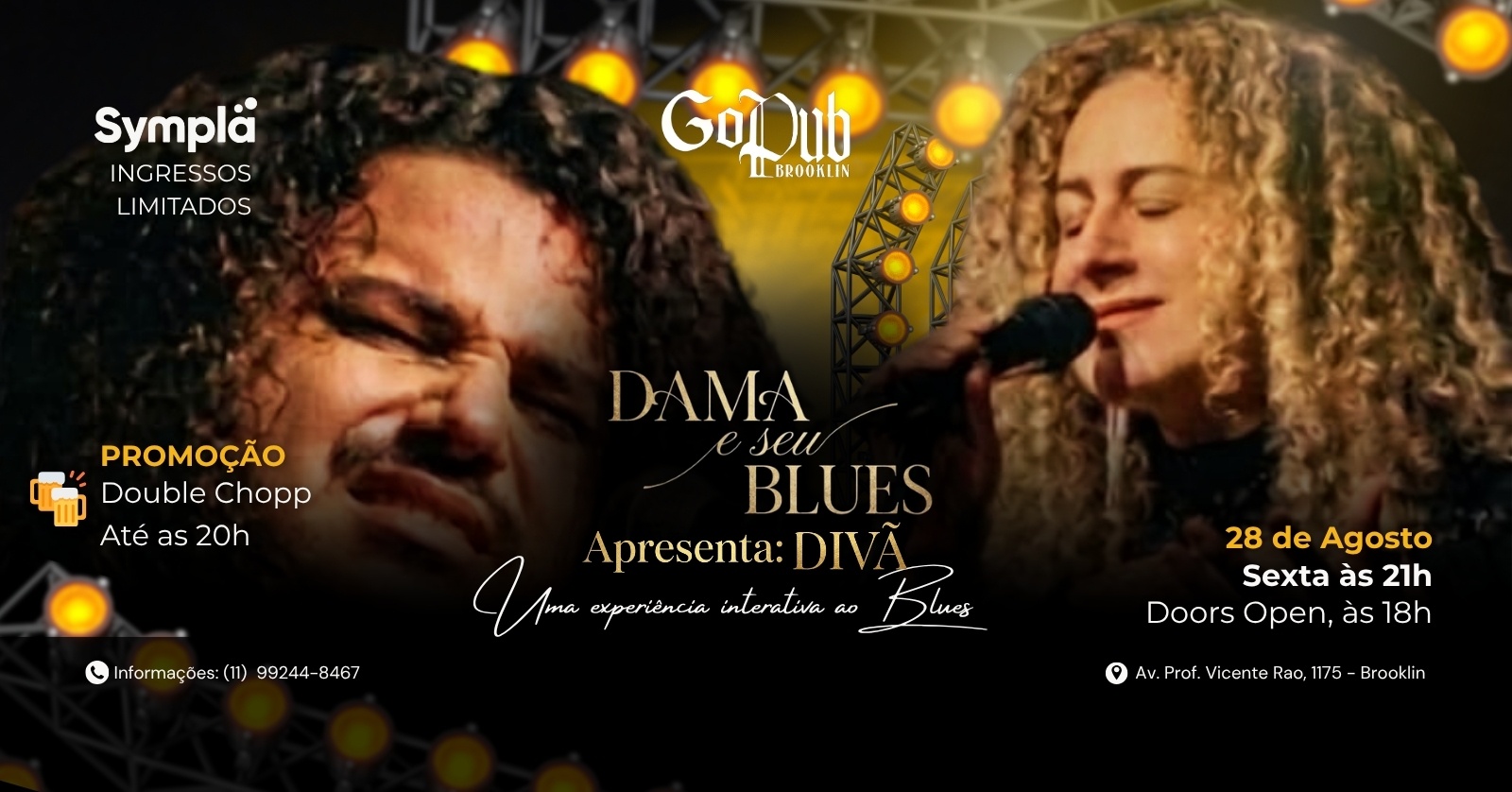 28.08.26 - A Dama e seu Blues - Apresenta: DIVÃ - Uma experiência interativa ao Blues - São Paulo, SP