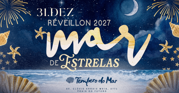 Imagem do evento Réveillon Mar de Estrelas 2027: Open Bar Premium e Open Food - Tempero do Mar