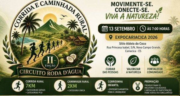 Imagem do evento II Corrida e Caminhada Rural Circuito Roda DÁgua