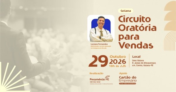 Imagem do evento Circuito de Oratória para Vendas - Edição Goiana