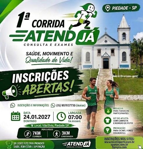 1º CORRIDA ATEND JÁ - PIEDADE SP