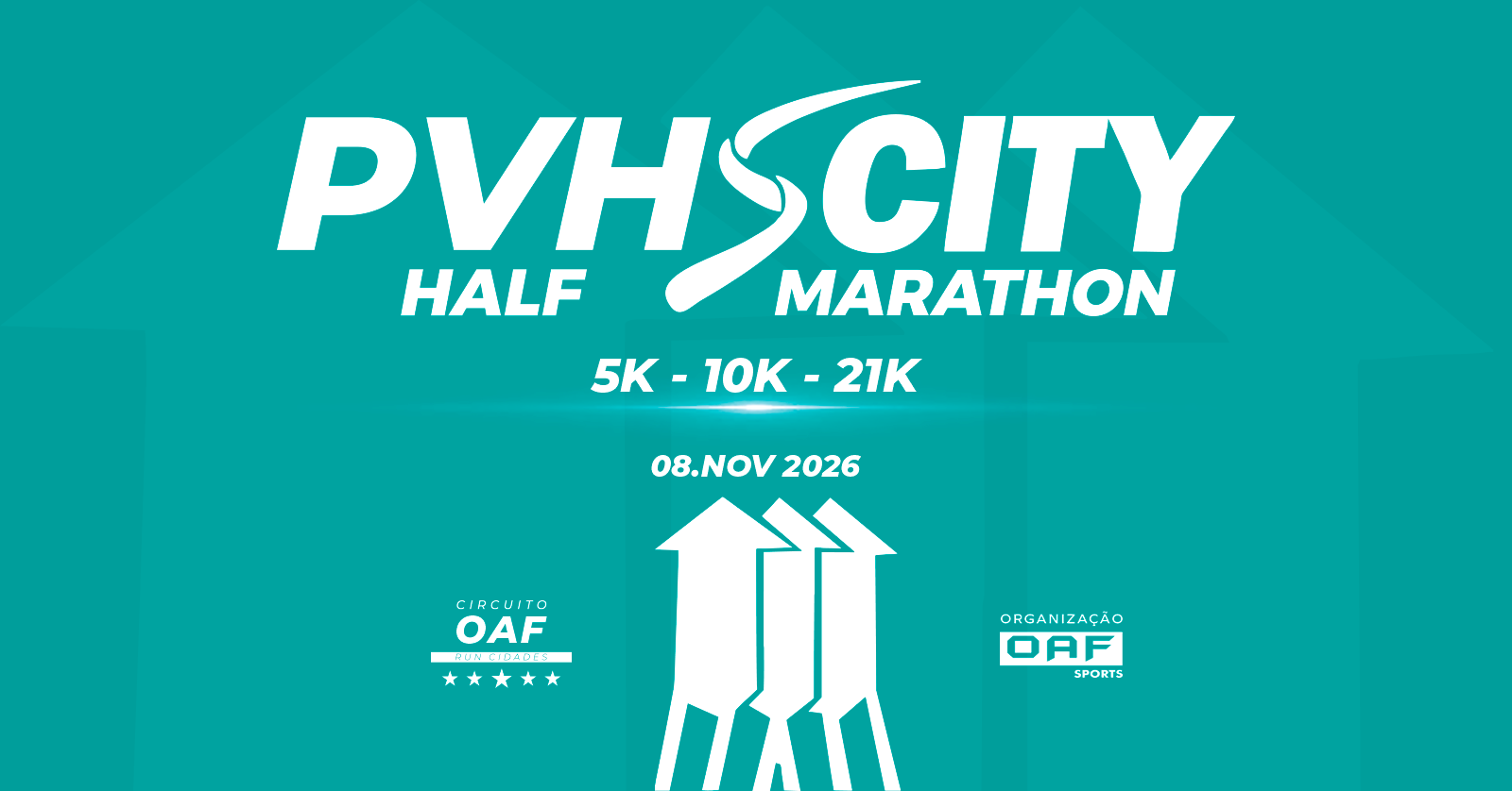 3ª MEIA MARATONA PVH CITY 2026. 5K - 10K - 21K