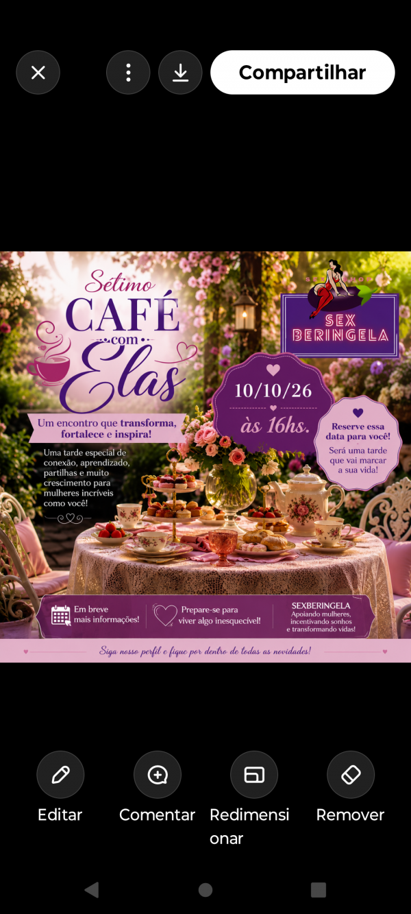 Imagem do evento Sétimo Café com Elas da Sexberingela