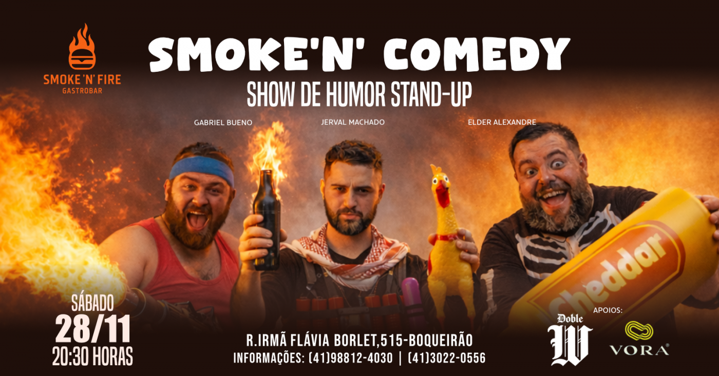 SMOKE'N' COMEDY STAND UP COMEDY EM CURITIBA em Curitiba - Sympla