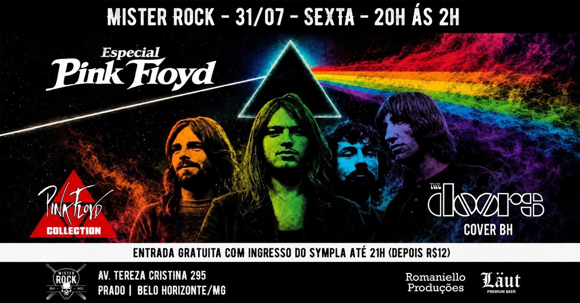 31/05 - Especial Pink Floyd: Pink Floyd Collection e The Doors Cover BH