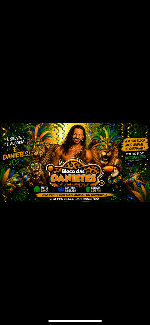 Imagem do evento BLOCO DAS DANIETES 1° LOTE