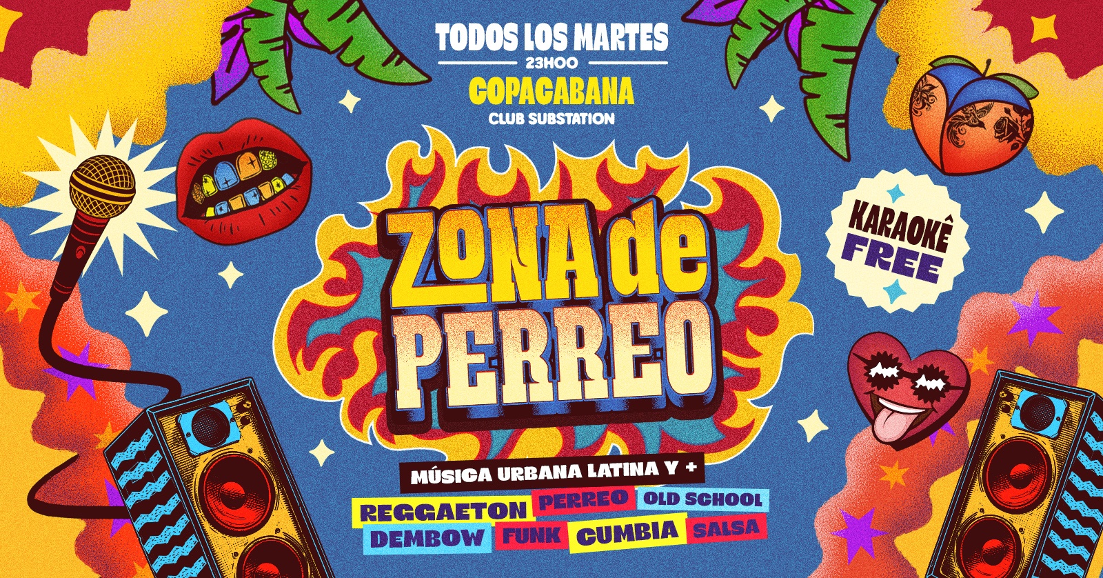 Zona de Perreo + Karaokê en el lounge| Martes 04 agosto| Copacabana - Rio de Janeiro, RJ