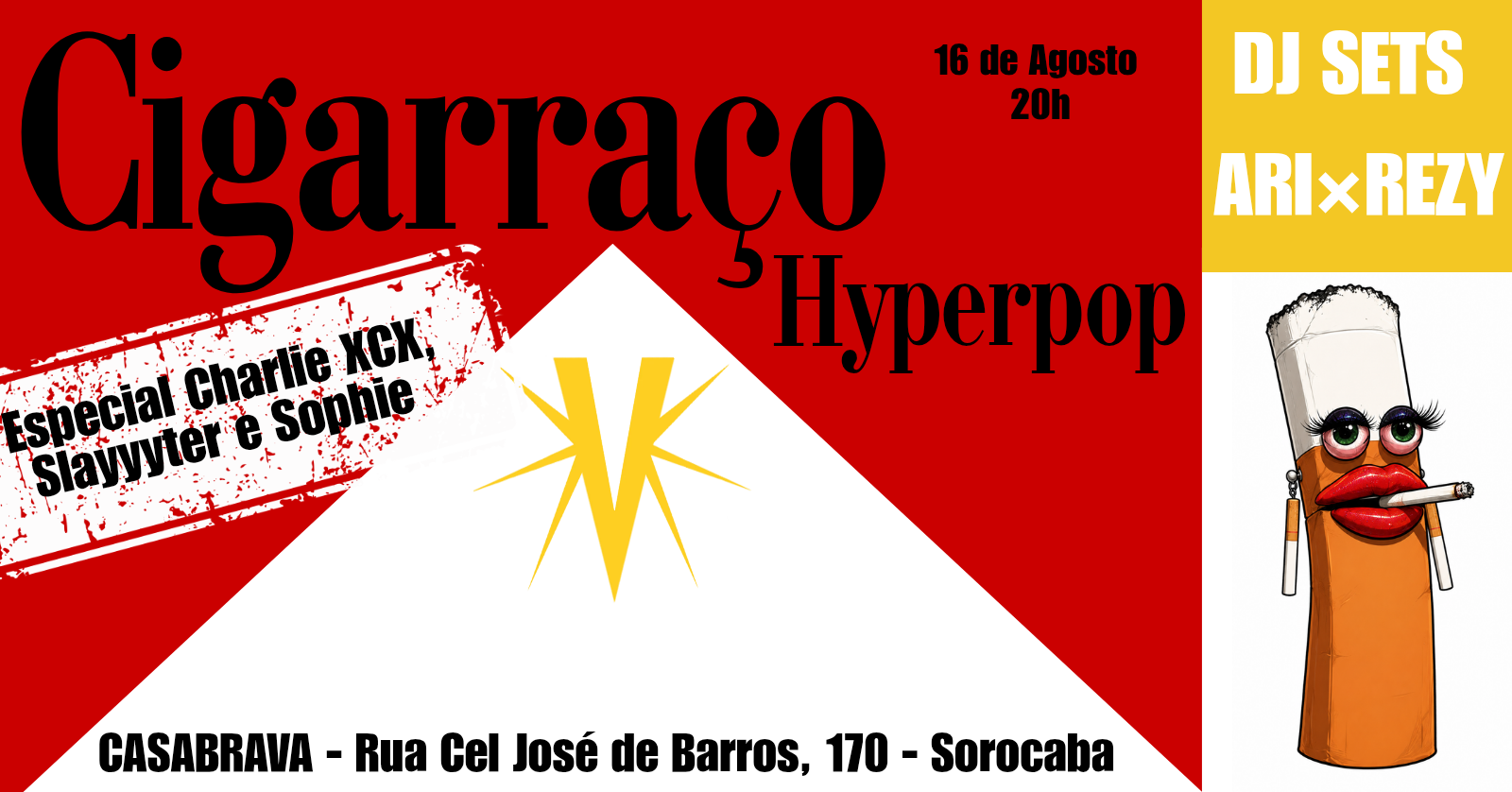 Cigarraço Hyperpop - Especial Slayyyter, Charlie XCX e Sophie - Sorocaba, SP