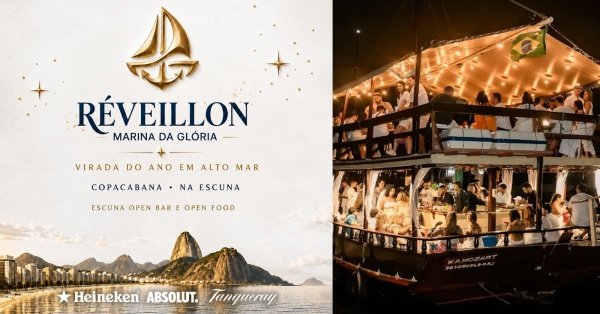 Imagem do evento Réveillon 2027 - Escuna OPEN BAR + OPEN FOOD - Marina da Glória - Rio de Janeiro