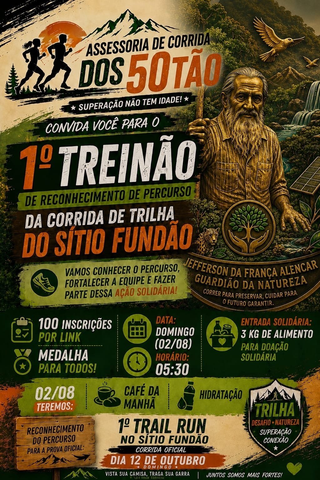 1 Treinão de Reconhecimento de Percurso da corrida de trilha do sítio fundão.