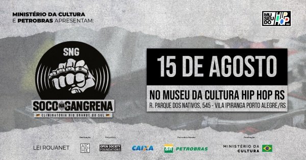 Capa de Soco na Gangrena l Eliminatória RS l Museu da Cultura Hip Hop RS