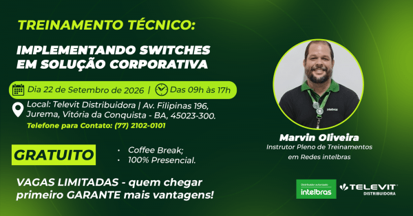 Imagem do evento VCA - Implementando switches em solução corporativa
