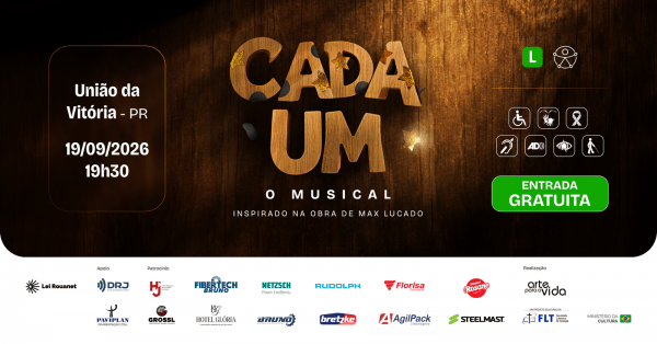 Imagem do evento CADA UM - O MUSICAL -- União da Vitória - PR