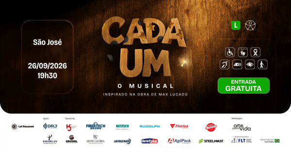Imagem do evento CADA UM, O MUSICAL -- São José/SC